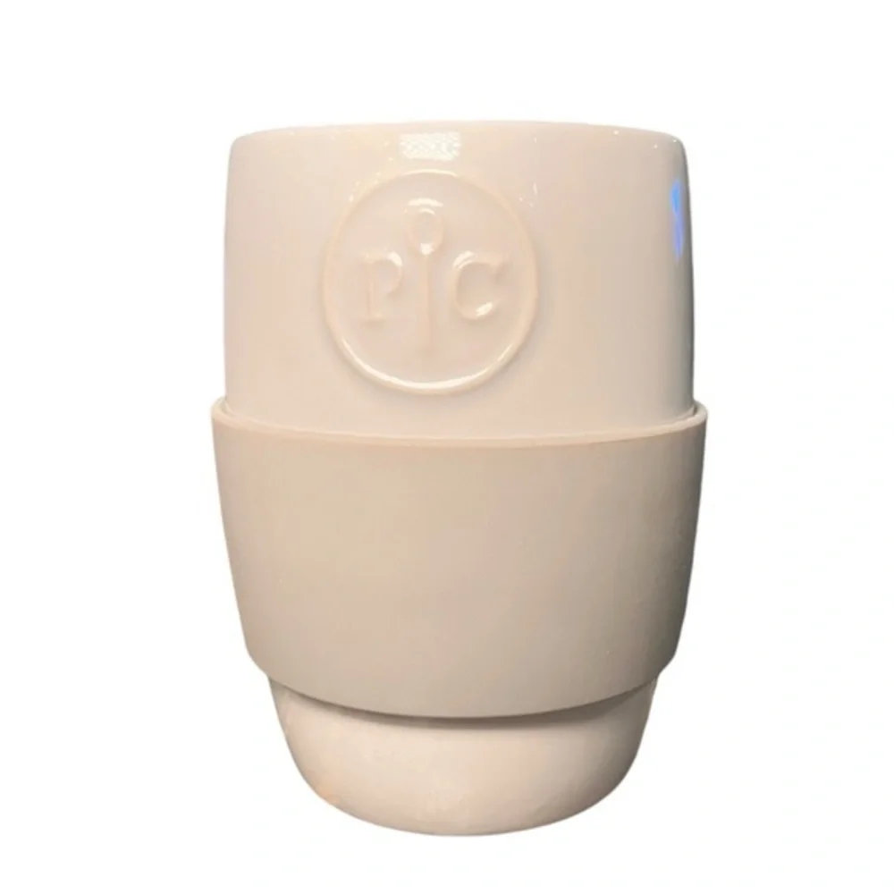Pampered Chef Ceramic Egg Cooker with Silicone Sleeve - No‎ Lid